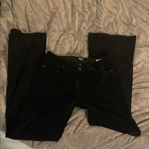 PAIGE Women's Black velvet Jeans